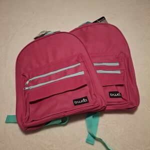 Pink Backpack with Aqua Accents